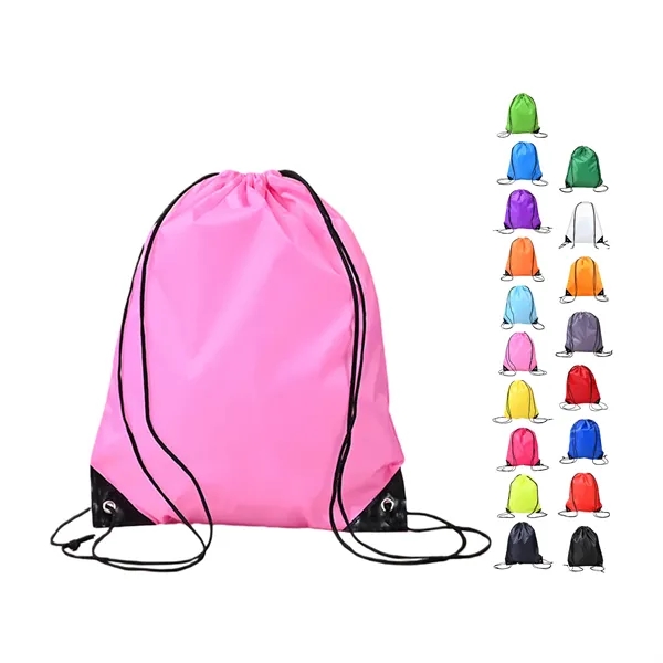 Polyester Drawstring Backpack Reinforced Corner Adjustable - Polyester Drawstring Backpack Reinforced Corner Adjustable - Image 11 of 20