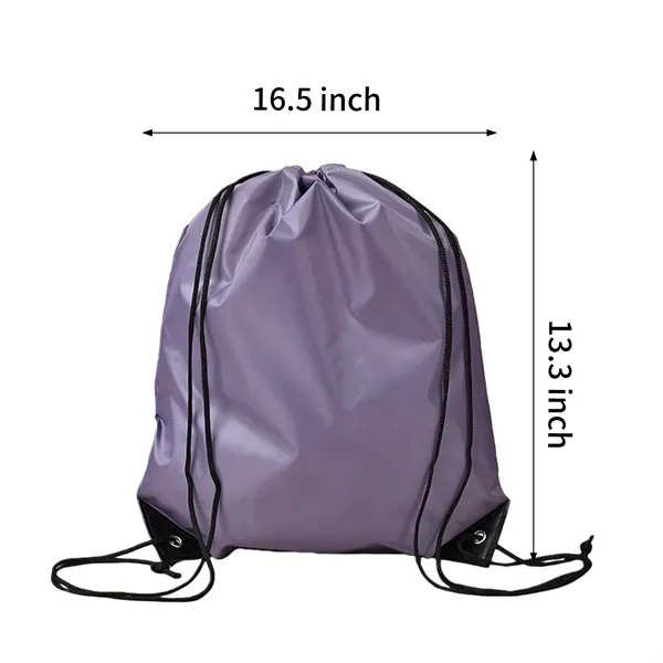 Polyester Drawstring Backpack Reinforced Corner Adjustable - Polyester Drawstring Backpack Reinforced Corner Adjustable - Image 14 of 20