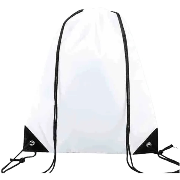 Polyester Drawstring Backpack Reinforced Corner Adjustable - Polyester Drawstring Backpack Reinforced Corner Adjustable - Image 15 of 20