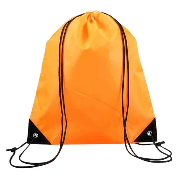 Polyester Drawstring Backpack Reinforced Corner Adjustable - Polyester Drawstring Backpack Reinforced Corner Adjustable - Image 19 of 20