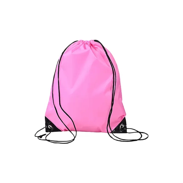 Polyester Drawstring Backpack Reinforced Corner Adjustable - Polyester Drawstring Backpack Reinforced Corner Adjustable - Image 20 of 20