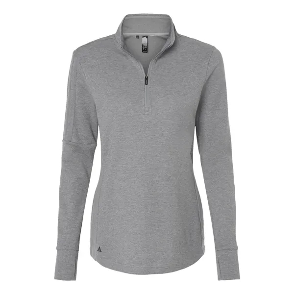 Adidas Women's 3-Stripes Quarter-Zip Sweater Pullover - Adidas Women's 3-Stripes Quarter-Zip Sweater Pullover - Image 11 of 12