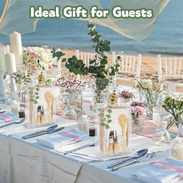 Bamboo cheese board set for baby shower wedding bridal favor - Bamboo cheese board set for baby shower wedding bridal favor - Image 3 of 4