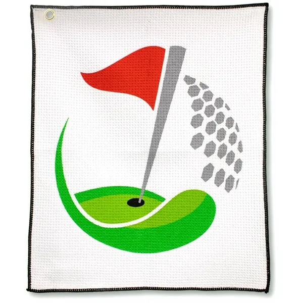 Custom Microfiber Waffle Small Golf Towel