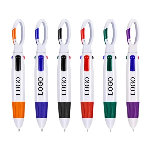 Carabiner 4-Color Ballpoint Pen - Carabiner 4-Color Ballpoint Pen - Image 0 of 2