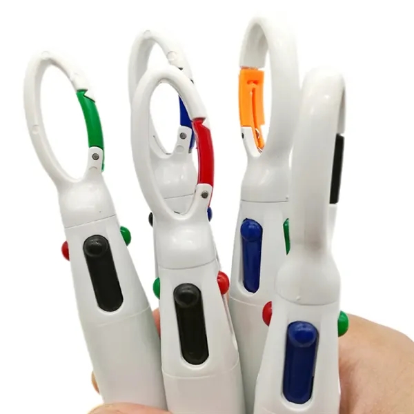 Carabiner 4-Color Ballpoint Pen - Carabiner 4-Color Ballpoint Pen - Image 1 of 2