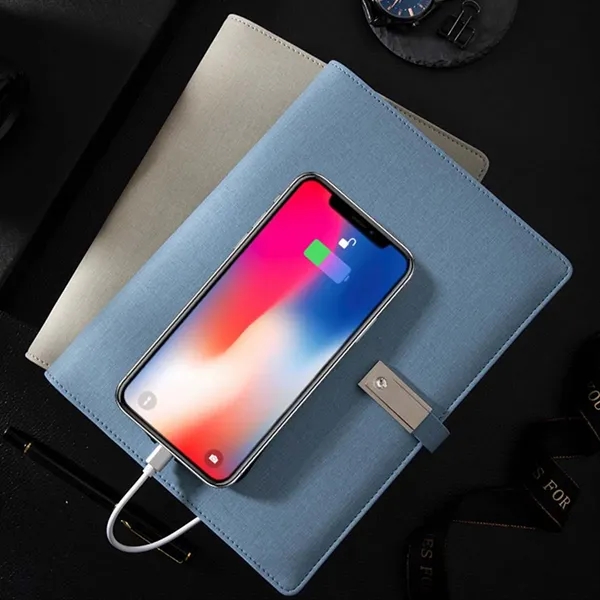 Business padfolio notebook with 16gb usb drive/charging - Business padfolio notebook with 16gb usb drive/charging - Image 2 of 4