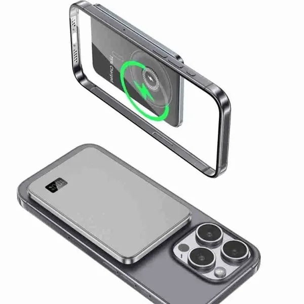 5000mAh Magnetic Wireless Power Bank for MagSafe - 5000mAh Magnetic Wireless Power Bank for MagSafe - Image 2 of 3