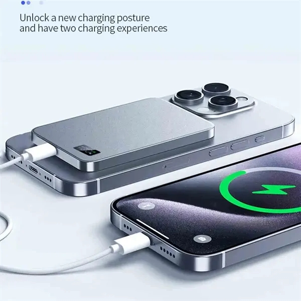 5000mAh Magnetic Wireless Power Bank for MagSafe - 5000mAh Magnetic Wireless Power Bank for MagSafe - Image 3 of 3