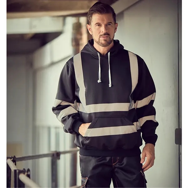 Hi Vis Hoodie Class 3 High Visibility Sweatshirt with Zipper - Hi Vis Hoodie Class 3 High Visibility Sweatshirt with Zipper - Image 6 of 6