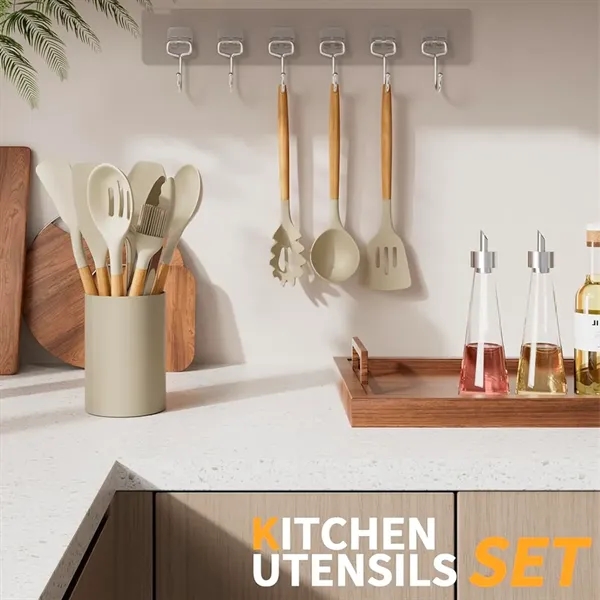 12 PCS Silicone Cooking Utensil Set - 12 PCS Silicone Cooking Utensil Set - Image 4 of 5