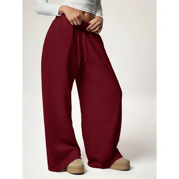 Custom Women's Wide-Leg Fleece Sweatpants - Custom Women's Wide-Leg Fleece Sweatpants - Image 2 of 32