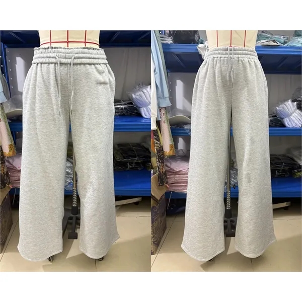 Custom Women's Wide-Leg Fleece Sweatpants - Custom Women's Wide-Leg Fleece Sweatpants - Image 5 of 32
