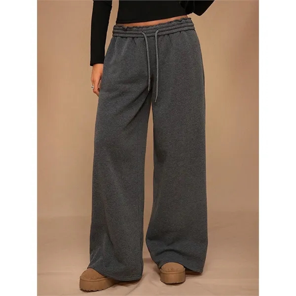Custom Women's Wide-Leg Fleece Sweatpants - Custom Women's Wide-Leg Fleece Sweatpants - Image 9 of 32