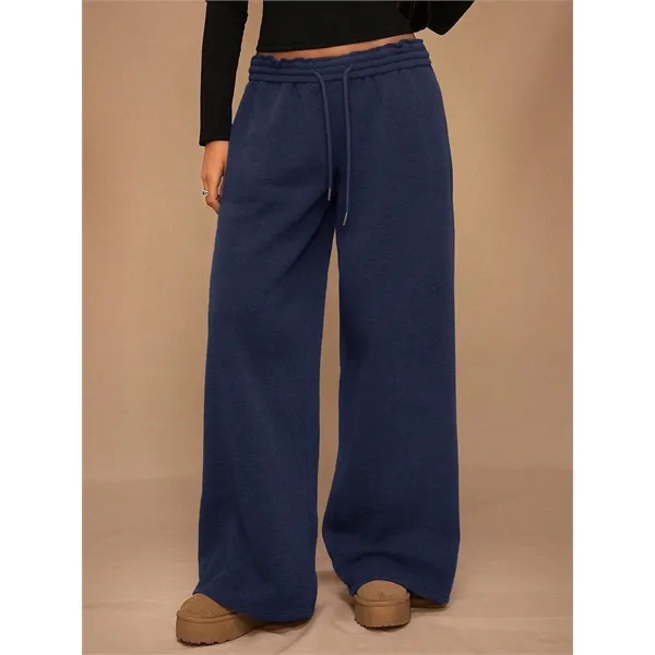 Custom Women's Wide-Leg Fleece Sweatpants - Custom Women's Wide-Leg Fleece Sweatpants - Image 14 of 32
