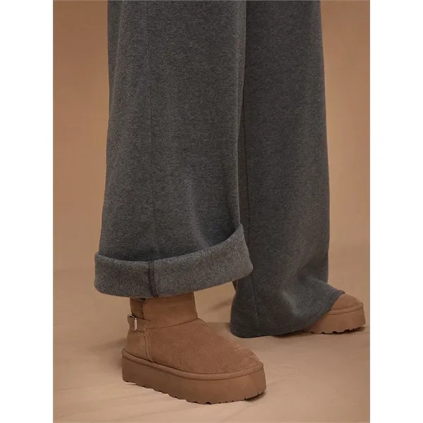 Custom Women's Wide-Leg Fleece Sweatpants - Custom Women's Wide-Leg Fleece Sweatpants - Image 17 of 32