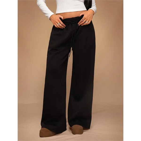 Custom Women's Wide-Leg Fleece Sweatpants - Custom Women's Wide-Leg Fleece Sweatpants - Image 19 of 32