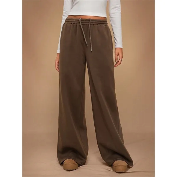 Custom Women's Wide-Leg Fleece Sweatpants - Custom Women's Wide-Leg Fleece Sweatpants - Image 23 of 32