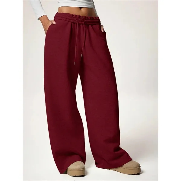 Custom Women's Wide-Leg Fleece Sweatpants - Custom Women's Wide-Leg Fleece Sweatpants - Image 26 of 32