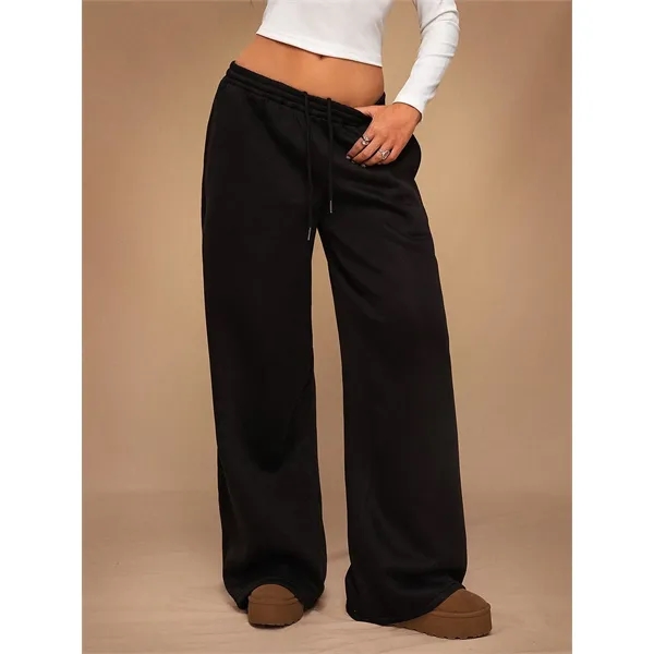 Custom Women's Wide-Leg Fleece Sweatpants - Custom Women's Wide-Leg Fleece Sweatpants - Image 28 of 32