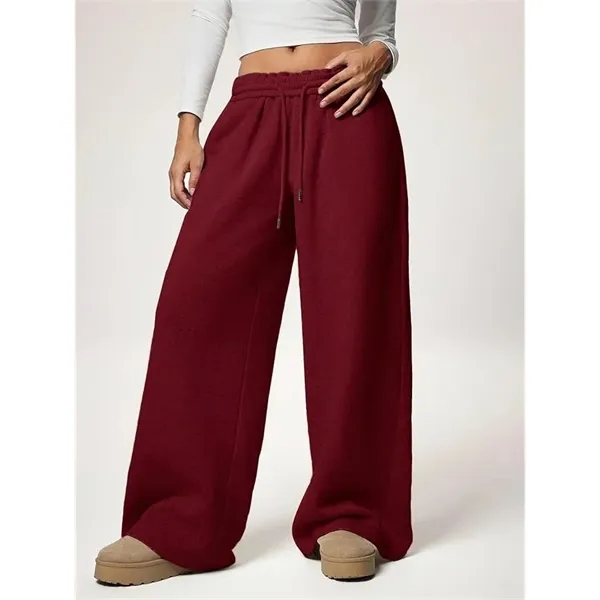 Custom Women's Wide-Leg Fleece Sweatpants - Custom Women's Wide-Leg Fleece Sweatpants - Image 31 of 32
