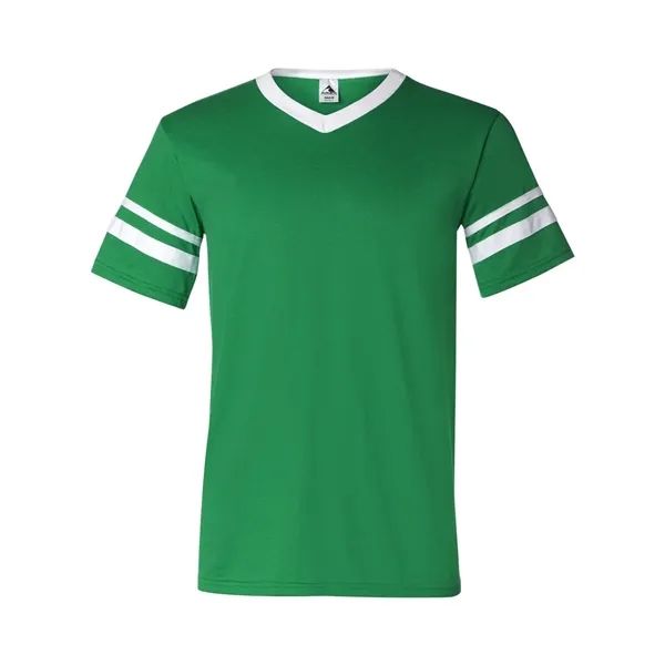 Augusta Sportswear V-Neck Jersey with Striped Sleeves - Augusta Sportswear V-Neck Jersey with Striped Sleeves - Image 27 of 72