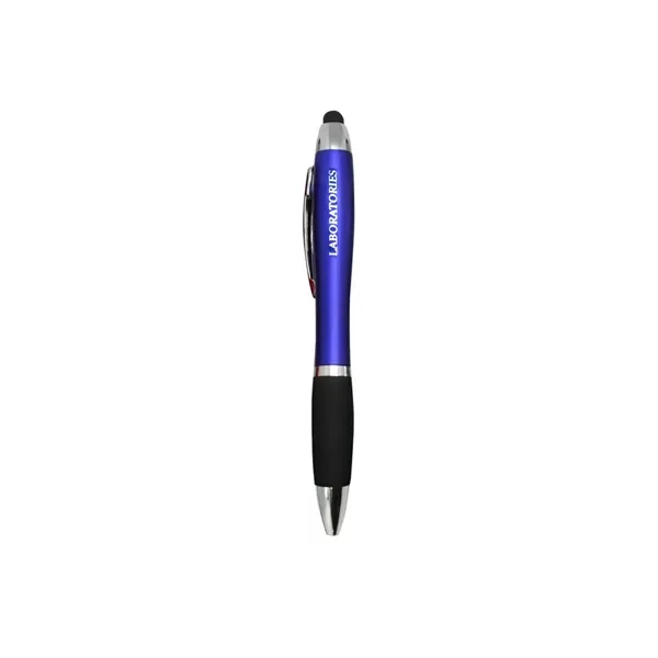 Curvy Plastic Stylus Pen w/Light UP Engraving - Curvy Plastic Stylus Pen w/Light UP Engraving - Image 0 of 1