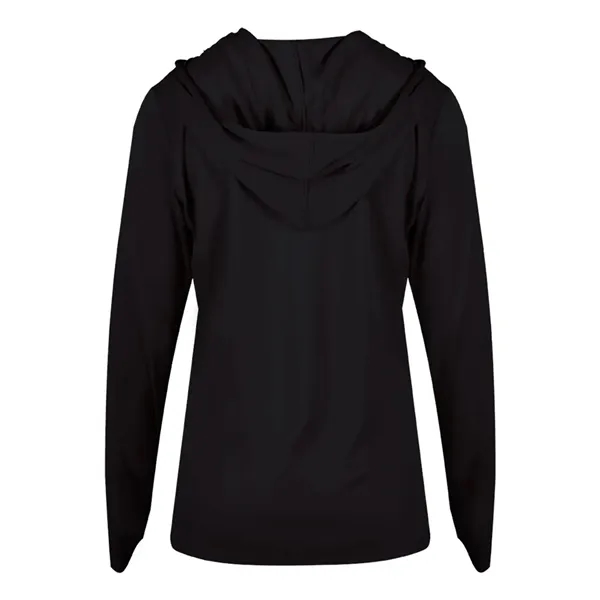 Badger Women's B-Core Long Sleeve Hooded T-Shirt - Badger Women's B-Core Long Sleeve Hooded T-Shirt - Image 2 of 36