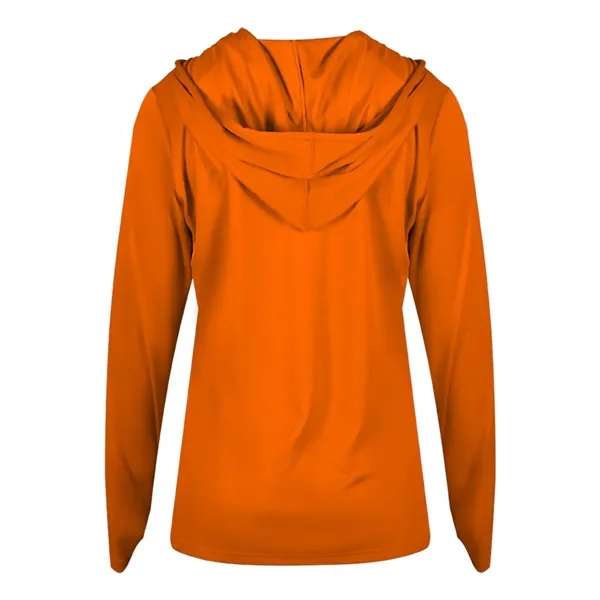 Badger Women's B-Core Long Sleeve Hooded T-Shirt - Badger Women's B-Core Long Sleeve Hooded T-Shirt - Image 4 of 36
