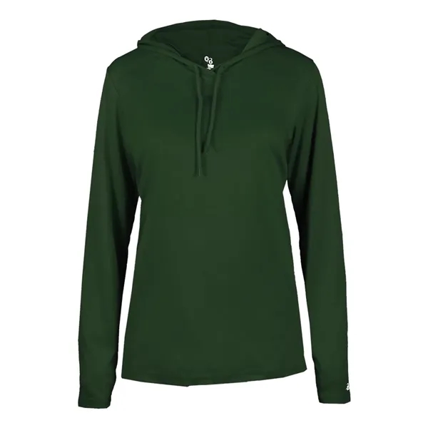 Badger Women's B-Core Long Sleeve Hooded T-Shirt - Badger Women's B-Core Long Sleeve Hooded T-Shirt - Image 9 of 36