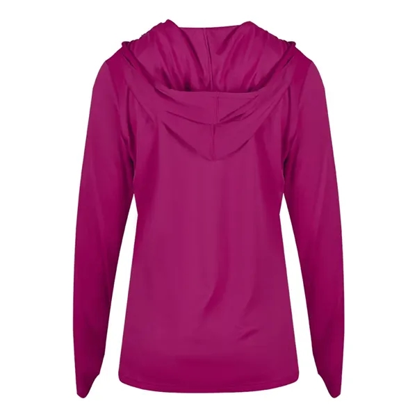 Badger Women's B-Core Long Sleeve Hooded T-Shirt - Badger Women's B-Core Long Sleeve Hooded T-Shirt - Image 15 of 36