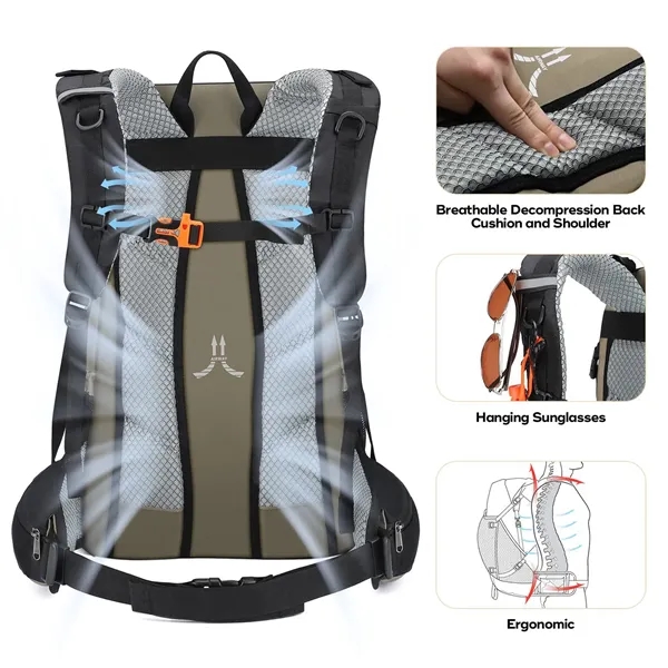 40L Waterproof Lightweight Travel Hiking Backpack - 40L Waterproof Lightweight Travel Hiking Backpack - Image 10 of 11