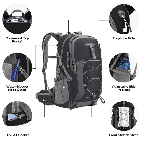 40L Waterproof Lightweight Travel Hiking Backpack - 40L Waterproof Lightweight Travel Hiking Backpack - Image 11 of 11