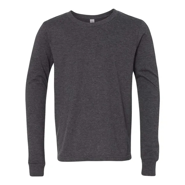 BELLA + CANVAS Youth Heather CVC Long Sleeve Tee - BELLA + CANVAS Youth Heather CVC Long Sleeve Tee - Image 5 of 18