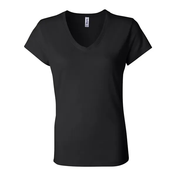 BELLA + CANVAS Women's Jersey V-Neck Tee - BELLA + CANVAS Women's Jersey V-Neck Tee - Image 4 of 27