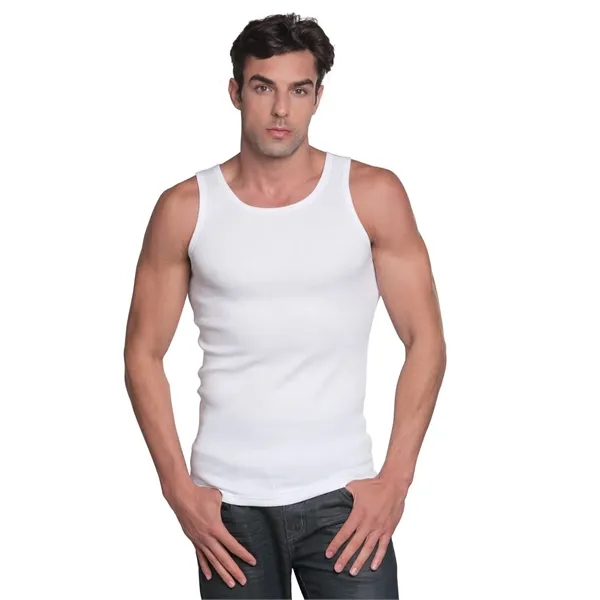 Bayside Unisex USA-Made 2x1 Ribbed Tank Top