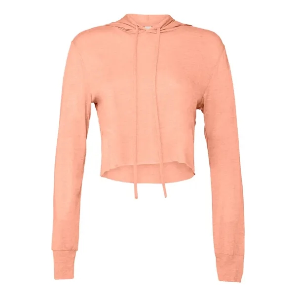 BELLA + CANVAS Women's Triblend Crop Long Sleeve Hoodie Tee - BELLA + CANVAS Women's Triblend Crop Long Sleeve Hoodie Tee - Image 9 of 12