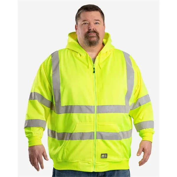 Berne Apparel Men's Tall Hi-Vis Class 3 Lined Full-Zip Ho... - Berne Apparel Men's Tall Hi-Vis Class 3 Lined Full-Zip Ho... - Image 0 of 1