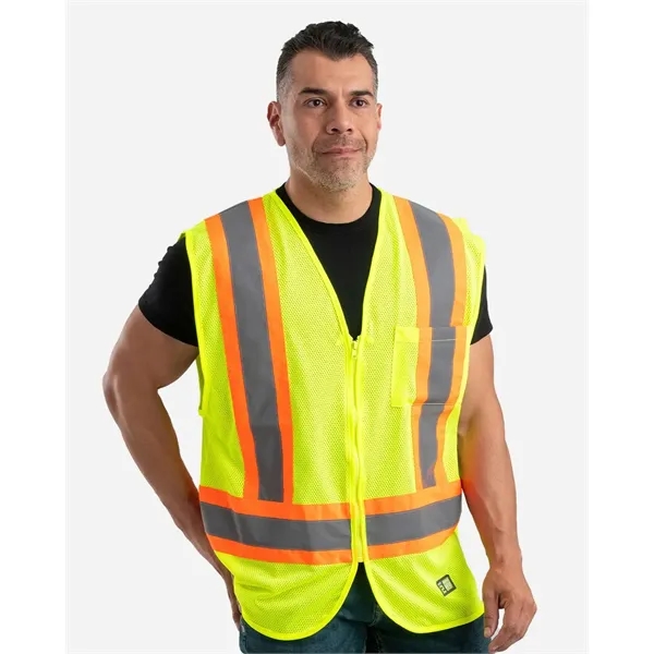 Berne Apparel Men's Hi-Vis Class 2 Multi-Color Vest - Berne Apparel Men's Hi-Vis Class 2 Multi-Color Vest - Image 0 of 2