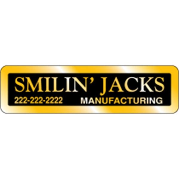 2.875" x 0.75" Rect ID Decal - Gold Polyester - 2.875" x 0.75" Rect ID Decal - Gold Polyester - Image 1 of 2