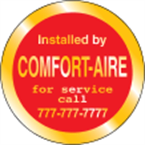 1.5" Circle ID Decal - Gold Polyester - 1.5" Circle ID Decal - Gold Polyester - Image 2 of 2