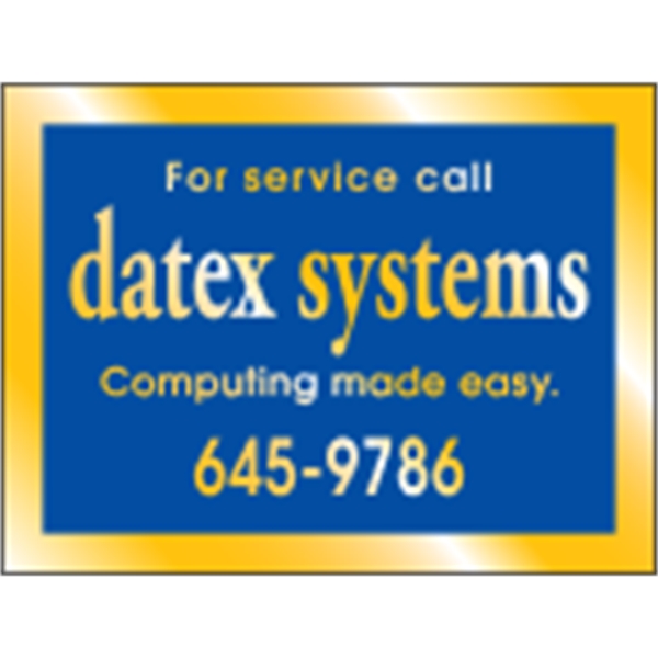 2" x 1.5" Rectangle ID Decal - Gold Polyester - 2" x 1.5" Rectangle ID Decal - Gold Polyester - Image 0 of 2