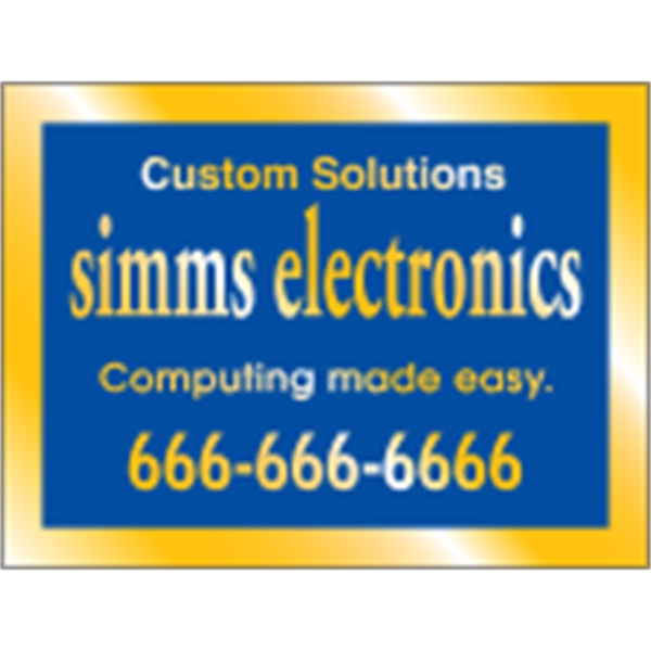 2" x 1.5" Rectangle ID Decal - Gold Polyester - 2" x 1.5" Rectangle ID Decal - Gold Polyester - Image 1 of 2