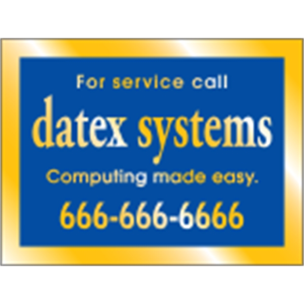 2" x 1.5" Rectangle ID Decal - Gold Polyester - 2" x 1.5" Rectangle ID Decal - Gold Polyester - Image 2 of 2