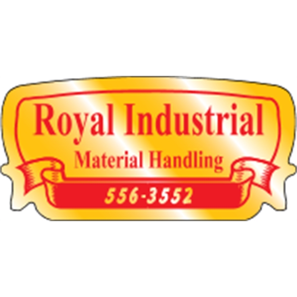 2.875" x 1.375" Banner Bubble ID Decal - Gold Poly - 2.875" x 1.375" Banner Bubble ID Decal - Gold Poly - Image 0 of 2