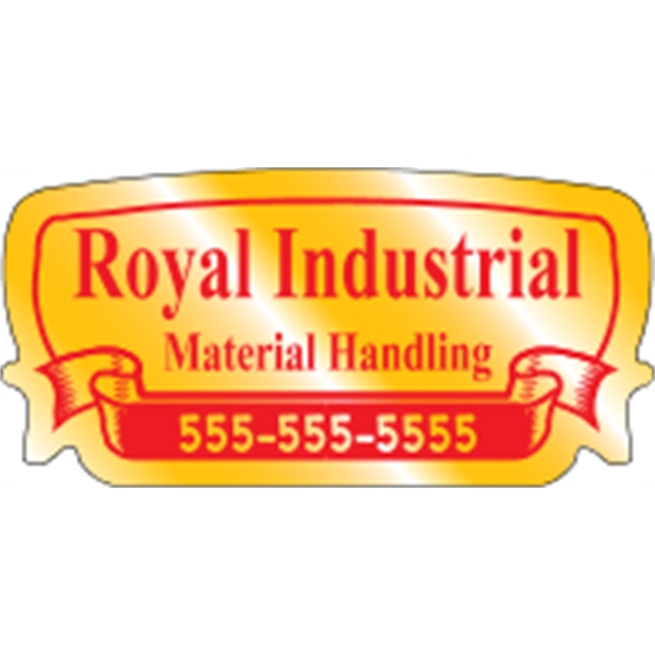2.875" x 1.375" Banner Bubble ID Decal - Gold Poly - 2.875" x 1.375" Banner Bubble ID Decal - Gold Poly - Image 2 of 2