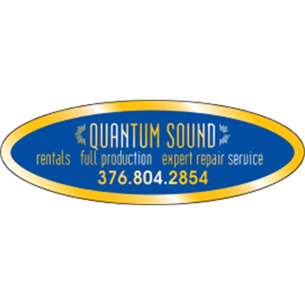3.75" x 1.25" Oval ID Decal - Gold Polyester - 3.75" x 1.25" Oval ID Decal - Gold Polyester - Image 0 of 2