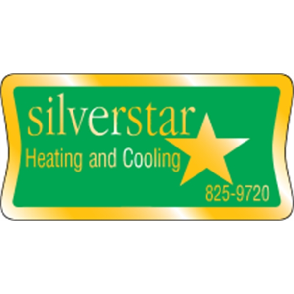 3" x 1.5" Rectangle w/Indent - Gold Polyester - 3" x 1.5" Rectangle w/Indent - Gold Polyester - Image 0 of 2