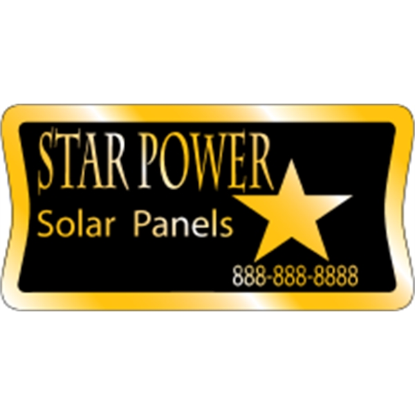 3" x 1.5" Rectangle w/Indent - Gold Polyester - 3" x 1.5" Rectangle w/Indent - Gold Polyester - Image 1 of 2