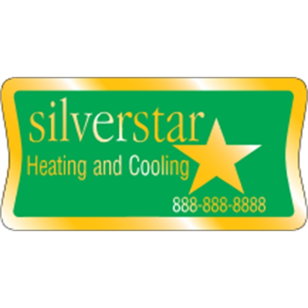 3" x 1.5" Rectangle w/Indent - Gold Polyester - 3" x 1.5" Rectangle w/Indent - Gold Polyester - Image 2 of 2